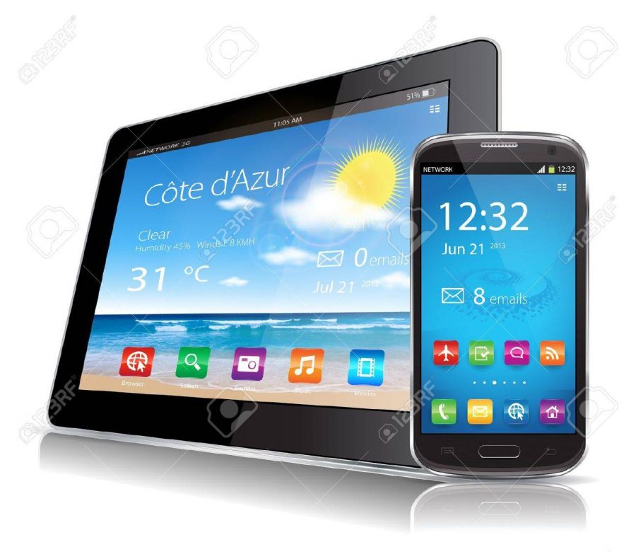 Een tablet en smartphone