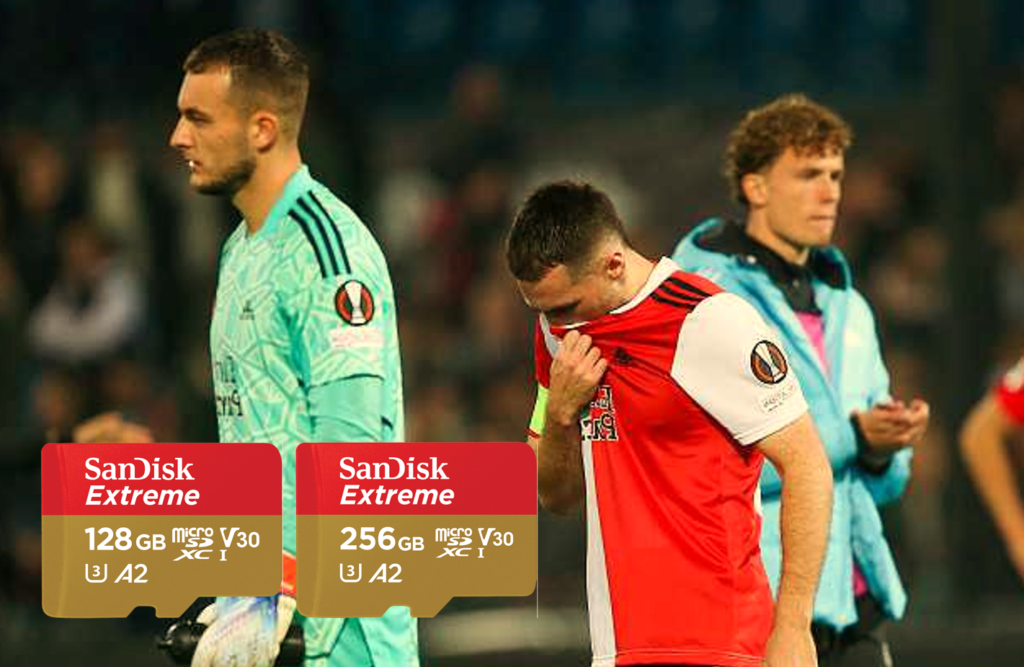 Neem de wedstrijden van Feyenoord in de Europa League op met de SanDisk Extreme micro SD kaart en GoPro Hero 11.