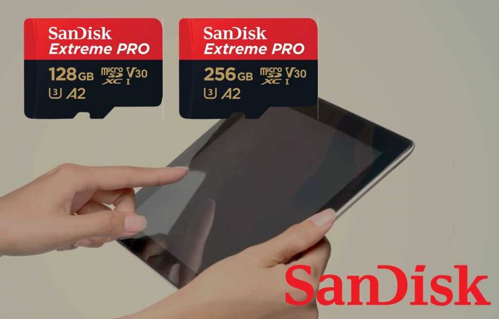You can use a SanDisk Extreme Pro micro SD card for your tablet or smartphone and many other devices.