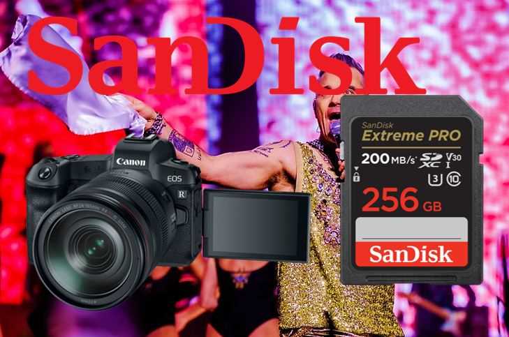 Enjoy the Robbie Williams concert with a SanDisk Extreme Pro SD card.